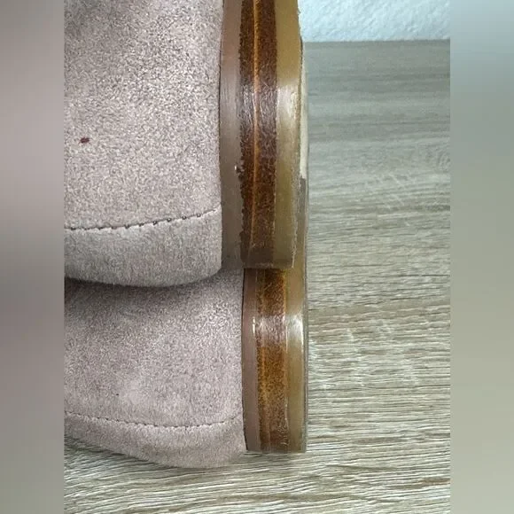 Bleecker & Bond Arianna Women 7.5M Beige Suede Studded Flats Loafers Shoes - Picture 7 of 11